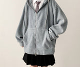 Ronff Embroidery Fleece To Way Hooded Zip-Up