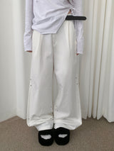  Motion 2WAY Snap Pintuck Wide Banding Long Pants (4 colors)