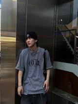 ONEWILL オリジナルダメージパッチロゴTシャツ