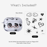【MADE】 Megane Girl AirPods Case – Black (Sticker Included)