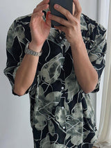 ASCLO Art Open Collar Short Sleeve Shirt (2color)