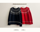 Snowflake Pogeun Nordic Round Knitwear