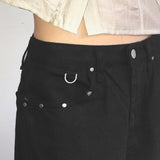 Benon Star Rivet Wide Cotton Pants