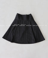 Autumn Stripe Flare Midi Skirt