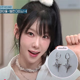 [SNSD Taeyeon Piercing] Love Planet Huggies Piercing - Silver Color