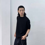 レトロピンストライプドロッペードシャツ