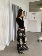 ブラッシングウォッシングスタイルワイドパンツ