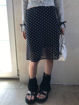 Misty Sheer Dot See-through Mini Skirt