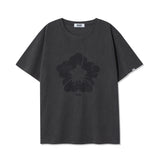 [ULKIN] MUGUNG インクブラーオーバーフィット半袖Tシャツ_チャコール