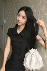 26SS★ [ EEUN MADE ] Rosette Button Top