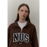 Huke x Nus. ハーフジップアップ(BLACK)