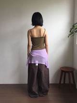 オッティ フリル ボタン ノースリーブ トップ (3color)