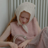 [CASHMERE 100%] CASHMERE SHAWL MUFFLER (IVORY)
