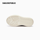 Black Frayed Trim Platform Sneakers with Interchangeable Smile Toe, Low Top Lace Up