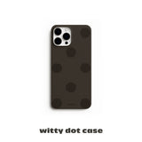 wittyドットケース (charcoal+black)