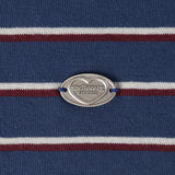 STRIPE COLLAR T-SHIRT  (Blue)