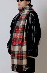Eye muffler Check white