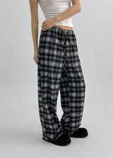 [MADE] Wesh Napping Check Banding Pants