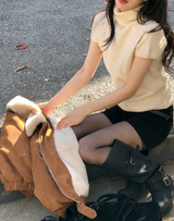 Forever Soft Turtle Neck Short Sleeve Knit (4color)