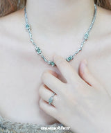Green Oval Open Ring