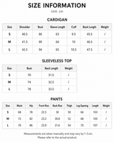 ロイヤル チャコール フリル トレーニング スリーピース セットアップ (Cardigan+Sleeveless+Pants)