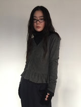 Teal Peach Frill Cardigan (5 Colors)