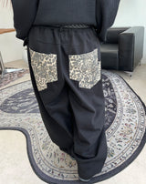 Denid Leopard Double Pocket Pants
