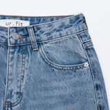 ダメージセミワイドフィットデニムパンツ code 18102