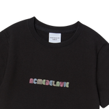25SS カラー ロゴ ヘムライン クロップ ショートスリーブ Tシャツ ブラック