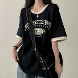 1817 カラーマッチングラウンド半袖Tシャツ