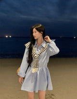 [BELLIDE MADE] FLARE SHIRT ONE PIECE
