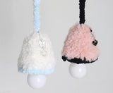 pink black fur light