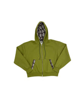 maru check zip-up