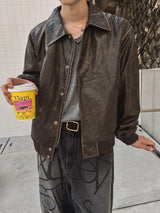 Honey Crack Leather Jacket