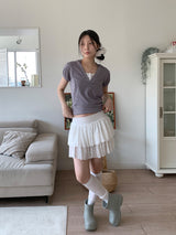 ボリュームレースフリルスカート (2C)