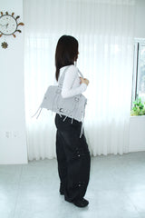 Stud Side Pintuck Wide Pants (2colors)