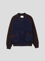 Raglan fleece zip-up 2color