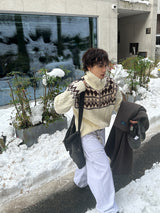 No.1024 dia wool20 KNIT ZIP-UP (3color)