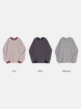 Lower stripe long sleeves 3color