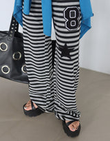 Star Patch Stripe Bootcut Pants