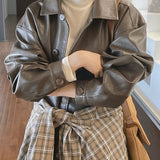 Like Brush Leather Jacket