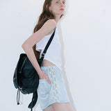 Silky satin shorts mint