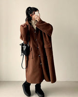 Rutte Corduroy Side Pin Tuck Slit Banding Wide Pants