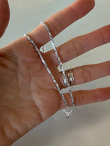 [925silver] Silver chip necklace