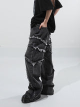 (UNISEX) トルネードデッキワイドデニムパンツ