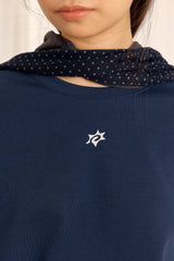 ロゴレイヤードストライプTシャツ (DARK NAVY)