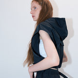 Drawstring hoodie black