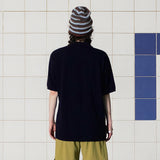 ボタンフラワーPKポロシャツ / NAVY