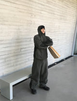 No.1520 fleece CR set-up hood ZIP-UP (3color)