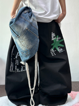 ヒップ / ストリート / コリアン 💚🐝 グラフィティタトゥープリントバルーンパンツ🤎🩶🖤💛 - 4カラーズ